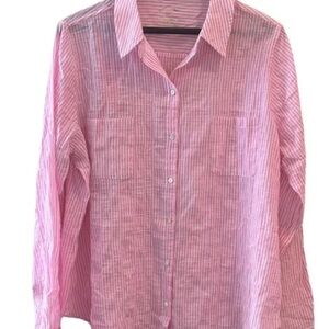 Lilly Pulitzer Pink Striped Button-Up Shirt